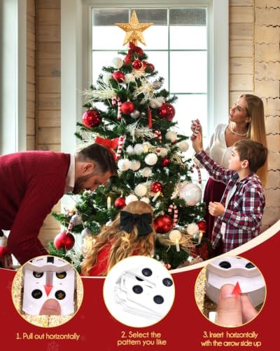 Christmas Star Tree Topper Lighted with 6 Rotating Projection Patterns