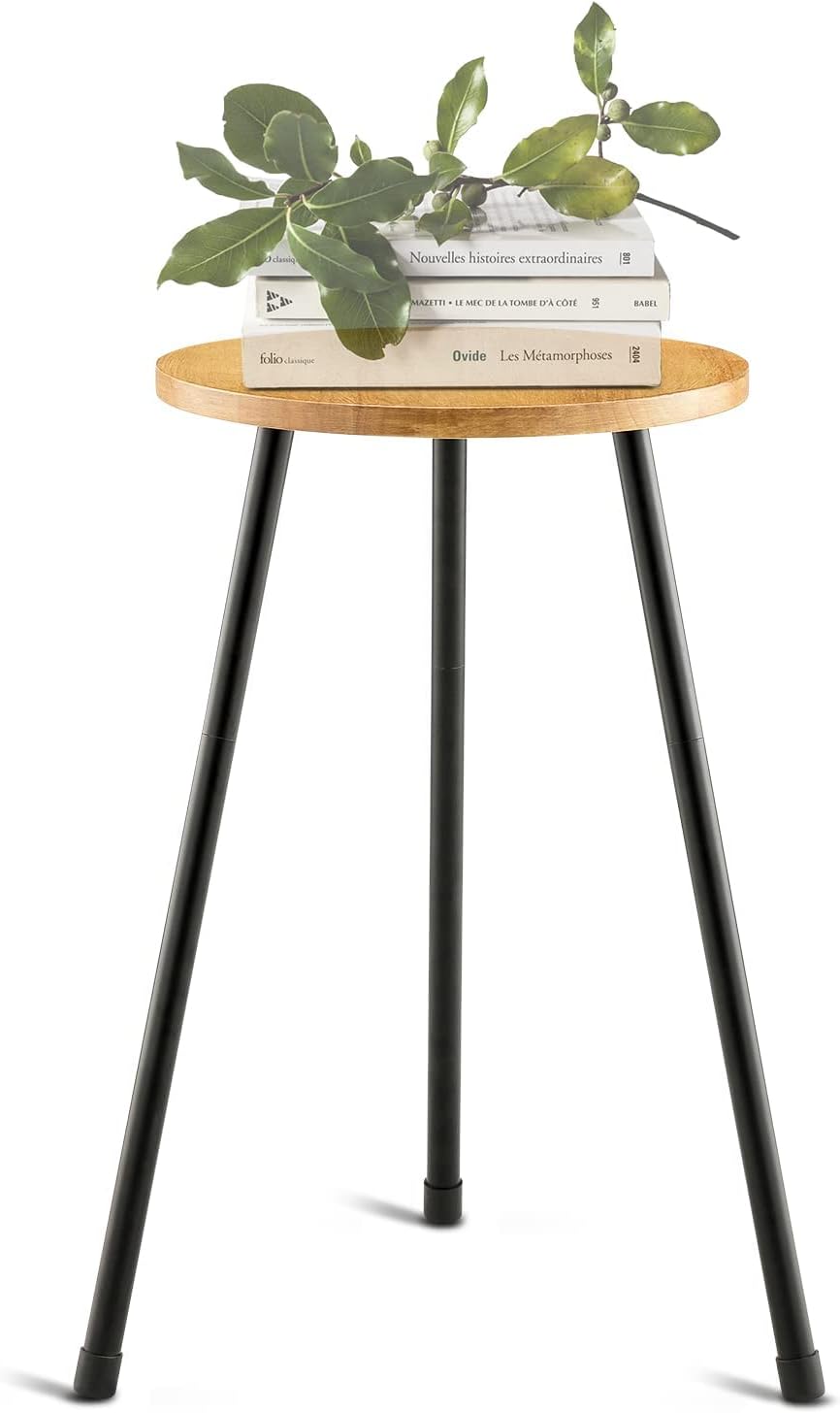KINNARY Tall Plant Stand, Mid Century Wood Indoor Plant Stand Plant Table for Flower Pots, Metal Plant Holder, Modern