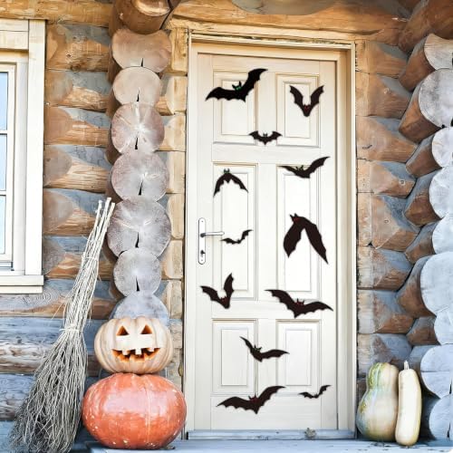 DAZONGE 25PCS Halloween Magnetic Stickers Bat Garage Door Decorations