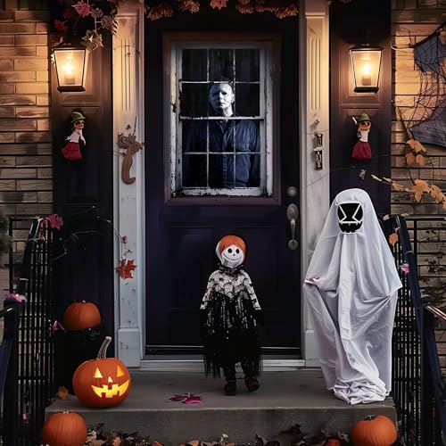 Halloween Horror Window and Door Cover, Scary Decoration for Home Party