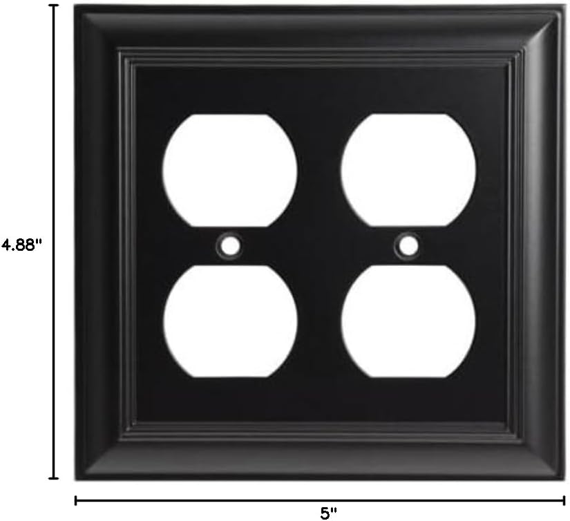 Cool Knobs and Pulls (CKP) Impressions Collection, 31194 Decorative Double Duplex Wall Plate/Outlet Cover, Long Lasting