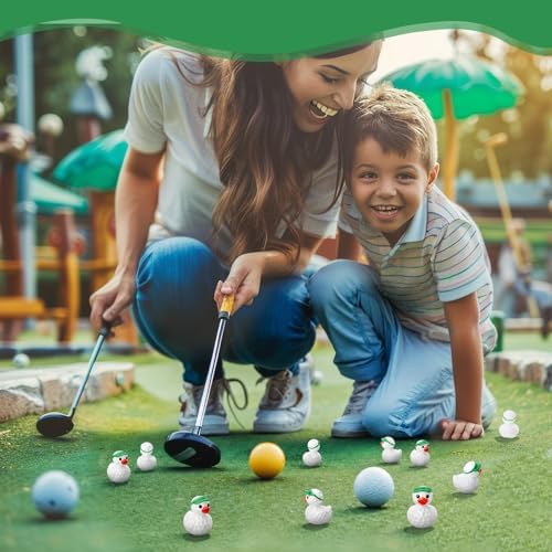 50 Pcs Golf Ducks Toy Figures, Mini Resin Ducks Bulk