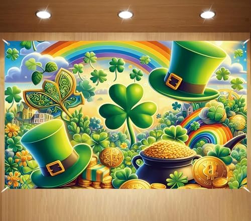 St Patricks Day Photo Backdrop St Pattys Day Decoration for Home