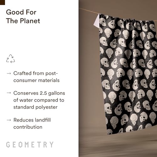 GEOMETRY Kitchen Towels - Quick Dry Microfiber Cloth Dish Towels for Kitchen Drying - Premium Quick Dry Towel - Webbed, 18" x 30" - 1 Piece