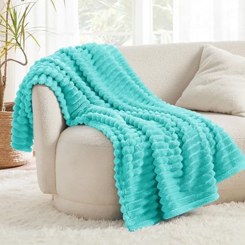 Bedsure Soft Throw Blanket for Couch Decor Gifts Blue Fog 50"x60"