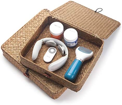 Seagrass Storage Basket Box / Natural / Set of 2