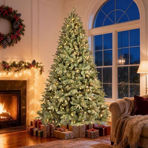 Treepool 7.5FT Prelit Artificial Christmas Tree, 2652PE/PVC Tips, 550Lights