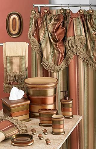 Zahari Home 4pc Contempo Stylish Bathroom Accessories Set Shower Soap Dispenser, Tumbler, Tooth Brush Holder and Soap