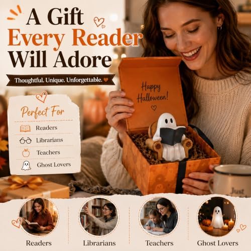 Halloween Decorations Indoor Ghost Reading Book Ghost Decor