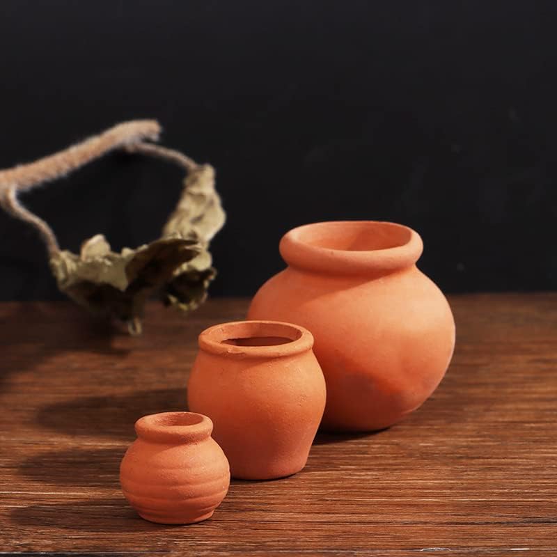 Miniature Tiny Clay Pots Pottery Planter Mini Flower Terra Cotta Pots for DIY Garden Plants / Set E