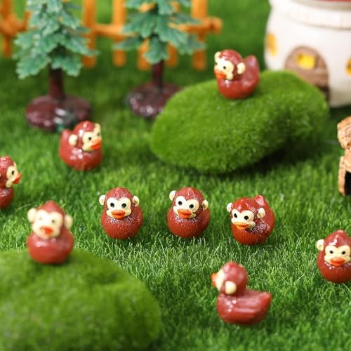 50 Pcs Chimpanzees Ducks, Mini Chimpanzees Resin Ducks Bulk