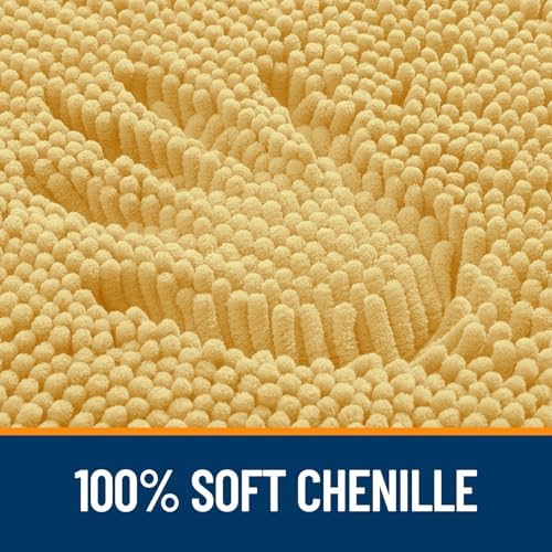 OLANLY Bathroom Rugs 36x24, Extra Soft Absorbent Chenille Bath Rugs
