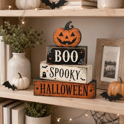 Halloween Pumpkin Decor Indoor, Halloween Table Decorations for Home