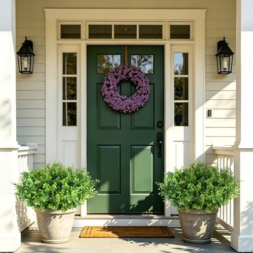 Artificial Greenery Eucalyptus Boxwood, Faux Outdoor Plants, 12PCS