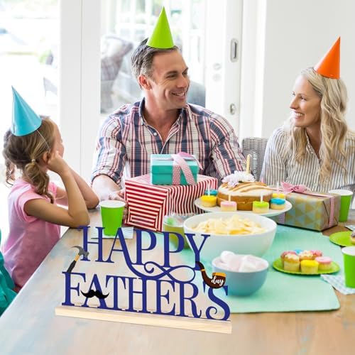 Metal Happy Father's Day Sign Decorations for Home Party Shelf Mantel