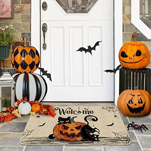 Hexagram Halloween Door Mat, Welcome Mat for Front Door Outdoor 17x29