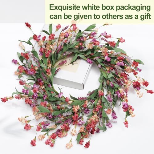 Artgar Front Door Wreath 24 Inch Spring/Summer Wreaths for Front Door