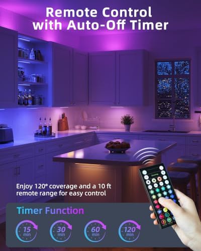 EZVALO 80RGB Display Shelf Lights, LED Under Cabient Light with Remote