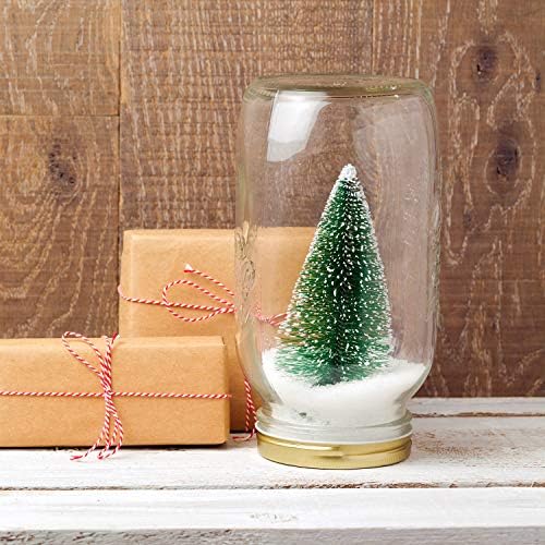 KUUQA 24Pcs Mini Sisal Bottle Brush Trees, 6 Colors, Small Size