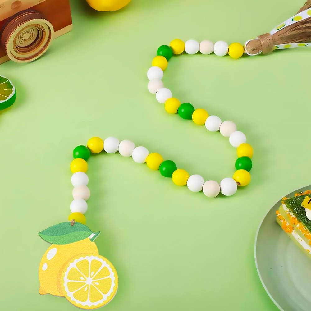 Lemon Wood Bead Garland / Lemon Wood Beads Garland / Set of 2