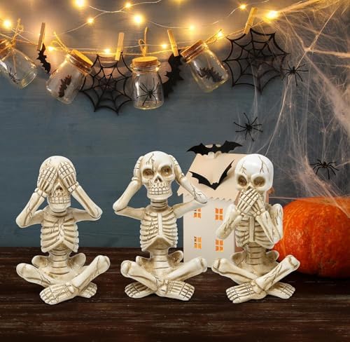 Gift Boutique Halloween Skeleton Figurines Set of 3 Gothic Decoration