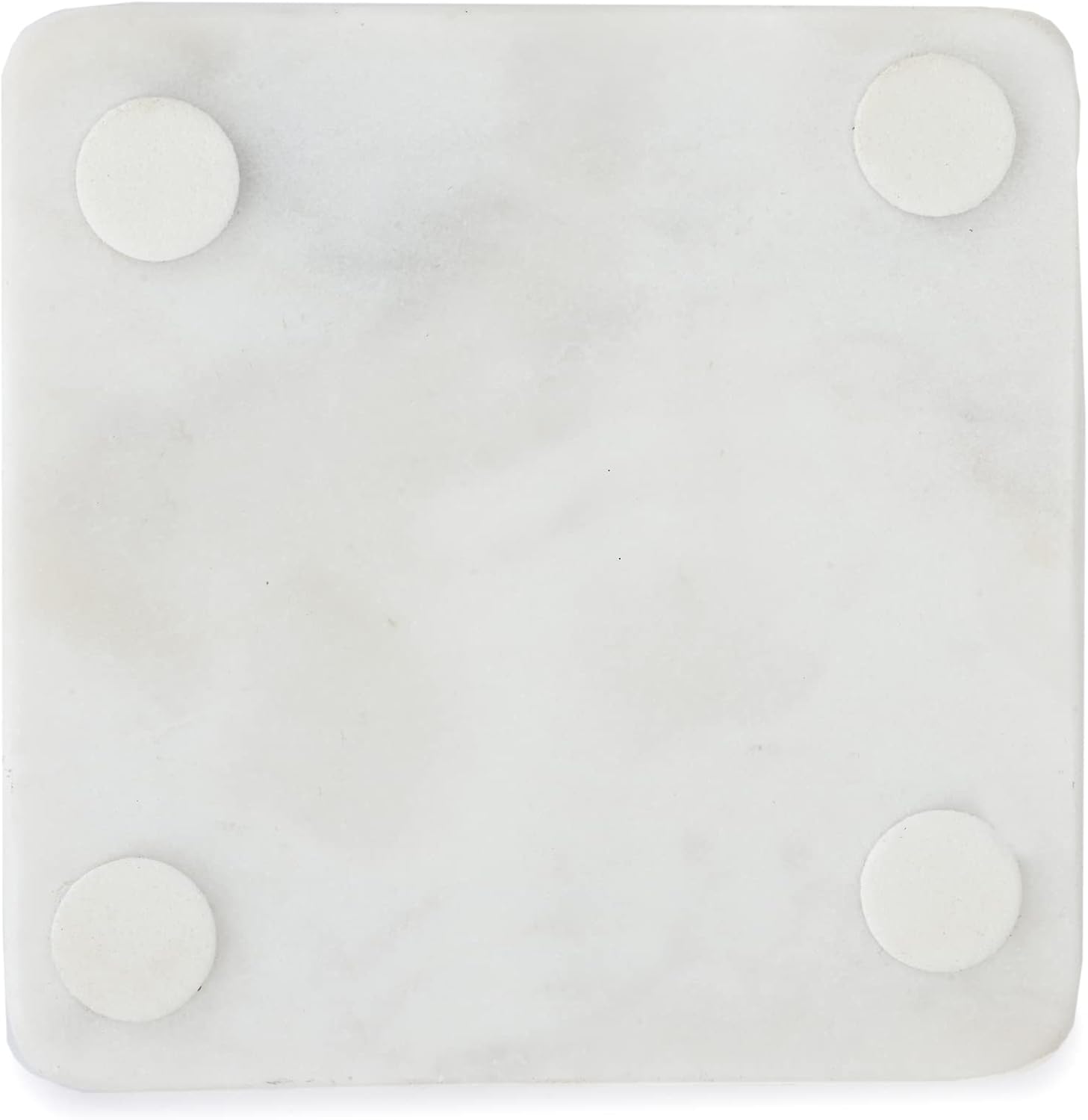 Holder / Square Modern Coasters / White / 4 Inch