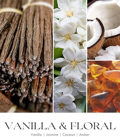 AOOVOO Vanilla Scented Candles for Women - Aromatherapy Candle with Crystals Inside, 7oz Soy Candles for Home Scented