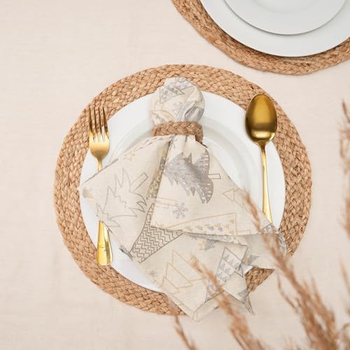 Blue Needles Buffalo Plaid Cloth Napkins 100% Cotton Set of 12-18" x 18"