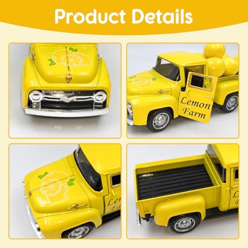 Lemon Truck Decor with Mini Fake Lemons Lemon Decorations, Yellow
