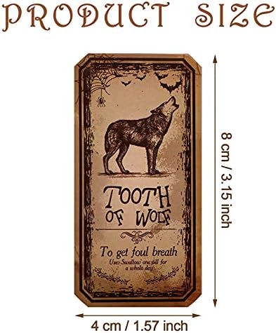 Zonon 80 Pcs Apothecary Bottle Labels Halloween Potion Decals