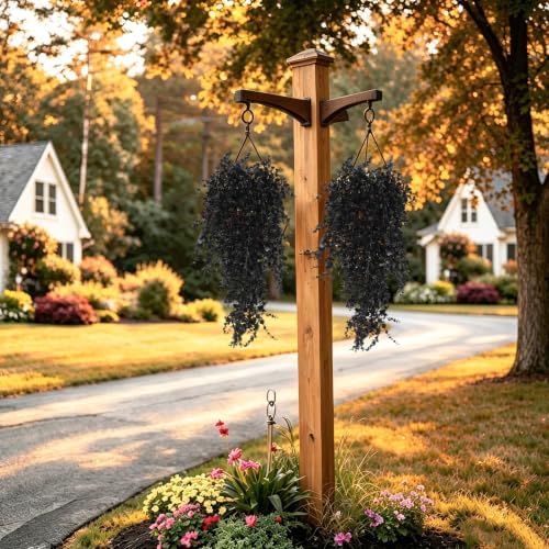 RECUTMS Black Artificial Hanging Gothic Plant 31.5" Fake Fall Greenery Vine