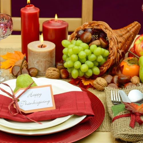 Dandat 12 Pcs Fall Cornucopia Basket Centerpiece 13.78 Inch,Imitation Vine