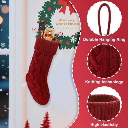 Christmas Stockings 18" Knitted Stocking Christmas Decorations