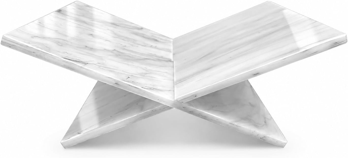 Marble Pattern Acrylic Book Stand, Large Open Book Display Stand & Coffee Table Book Stand, Book Holder for Cookbook