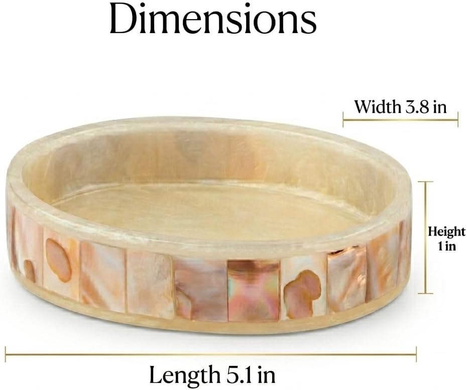 Decorative Dry Bar Holder Finished in Mother of Pearl / Soap Dish