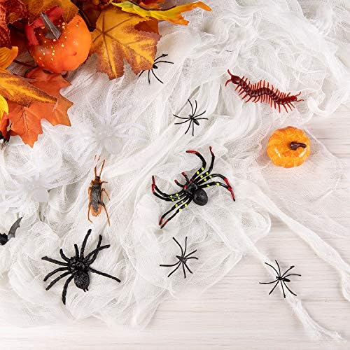 Whaline Halloween White Creepy Cloth 276 x 87 Inch Spooky Halloween Creepy Decoration Scary White Netting Gauze Cloth for Haunted Houses Party Indoor Outdoor Decor