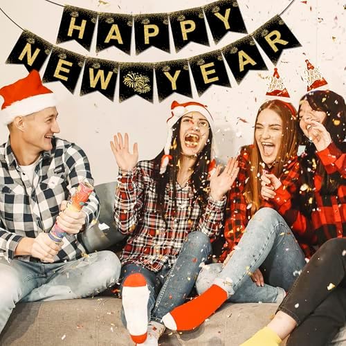 OHOME New Years Decorations 2027 - Happy New Year Banner - New Years Eve Party Supplies - Happy New Year Decorations 2027 Eve Decorations