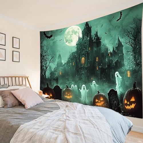 HVEST Horror Halloween Tapestry Wall Hanging for Bedroom,40L x 60W Inches