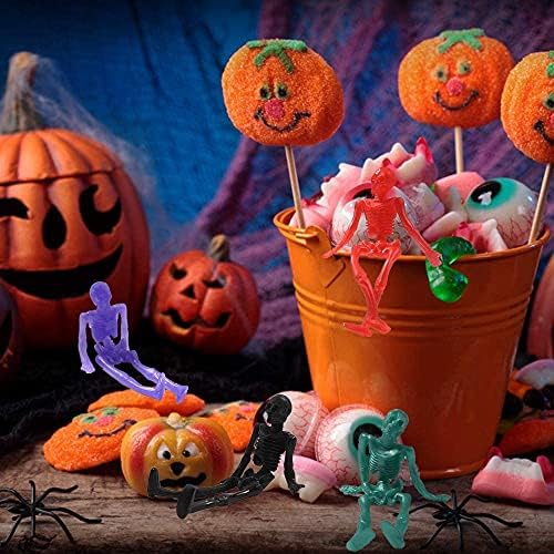 JOICEE 24PCS Halloween Stretchy Skeleton Toys Squishy Skeleton Toys