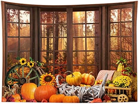 HVEST Farmhouse Fall Tapestry Wall Hanging for Bedroom,40L x 60W Inches