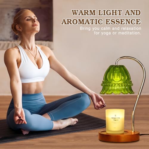 Funistree Flower Candle Warmer Lamp with Timer, Dimmable Candle Lamp Warmer, Christmas Birthday Gifts for Women Mom