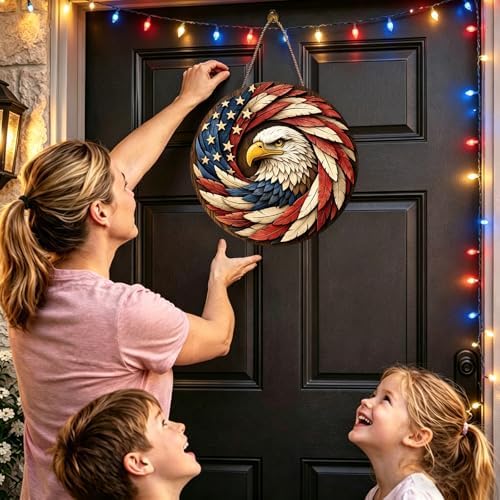Artistic Feather Eagle Wall Art Sign 250th Anniversary Patriotic Home Decor