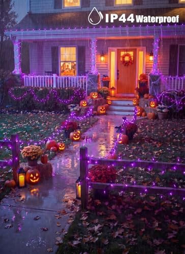 39FT Purple Halloween Lights, 100 LED Outdoor Halloween Mini String Lights