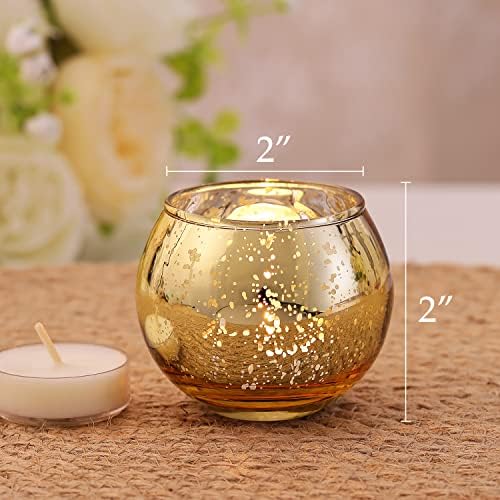 Volens 24PCS Gold Votive Candle Holders for Table Centerpieces
