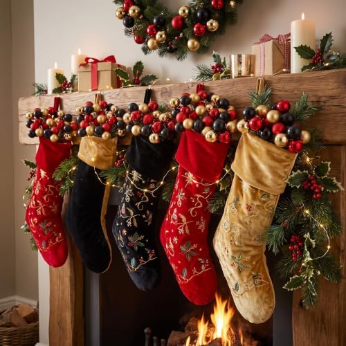 Syhood 12 Sets 7.9 Inch Mouse Christmas Ball Picks and Sprays Decoration