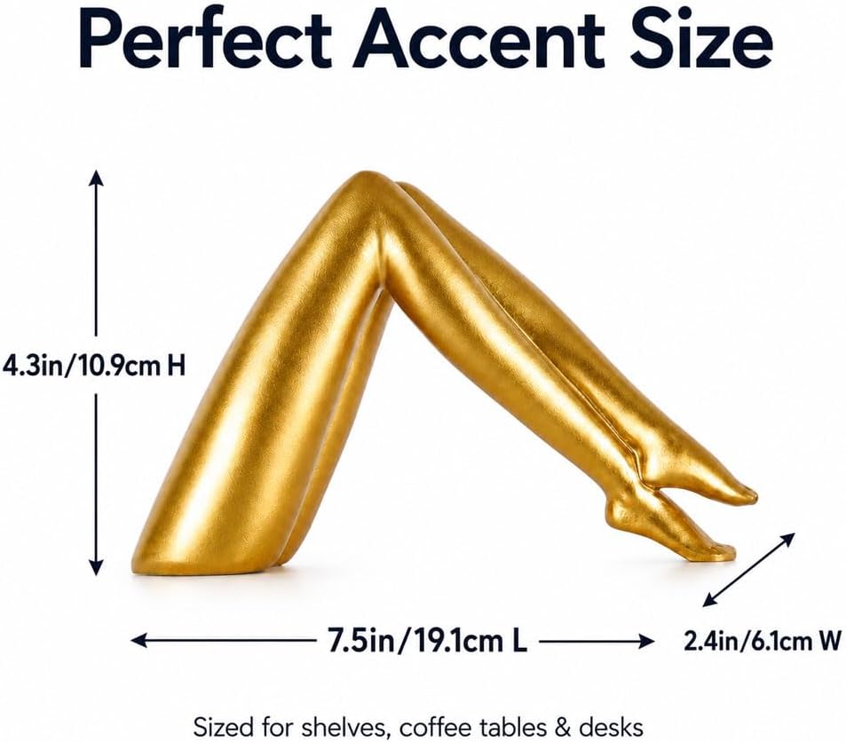 Statue Home Decor / Folded Legs / Gold