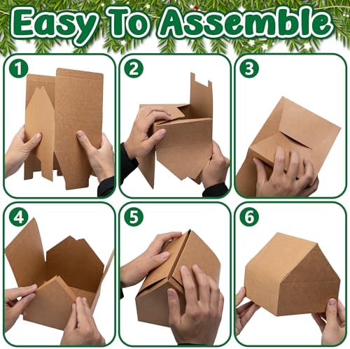 36 Set 6'' Christmas Crafts Gingerbread House, Cardboard House Decorations