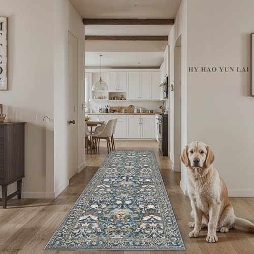 Hallway 3x10 Washable Runner Rug: Kitchen Rugs Entryway Area Rugs Vintage Soft Floor Mat Non Slip Indoor Farmhouse