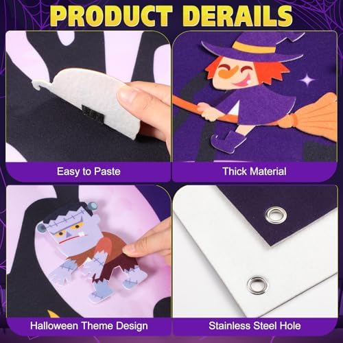 MiniInflat 36 Pcs Halloween Felt Board 3.4FT, 36, Tree