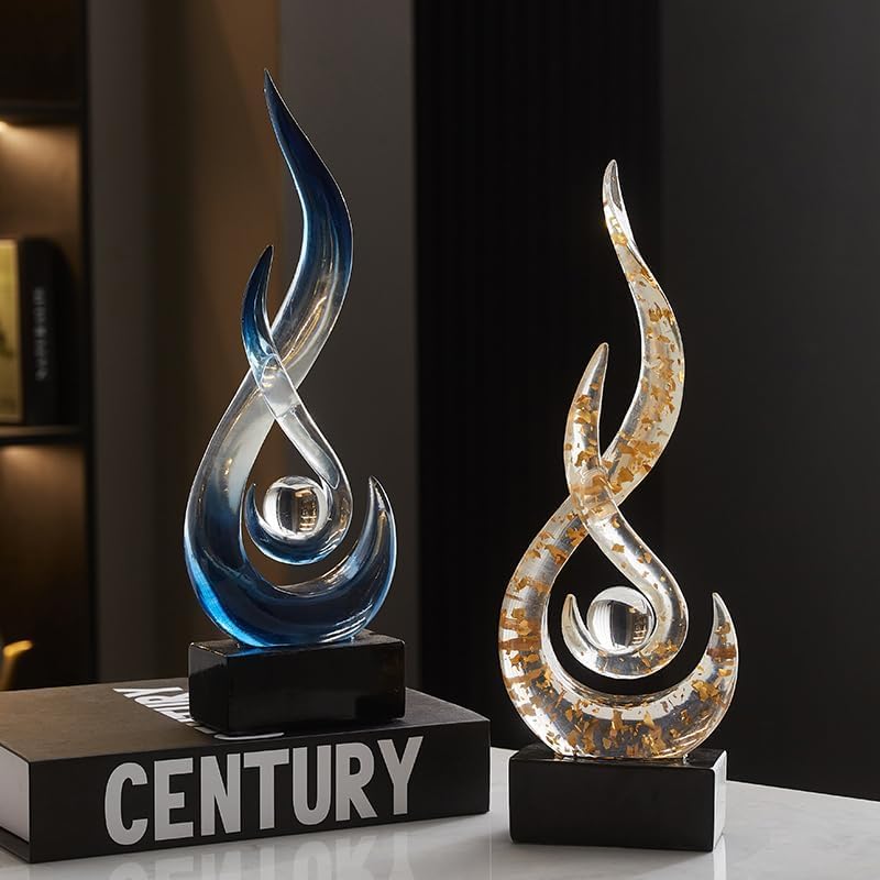 Resin Flame Statue Modern Centerpiece Ornaments / Bule